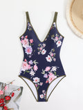 Sexy Floral One-Piece Swimsuit - DippedShop Wholesale - #7875