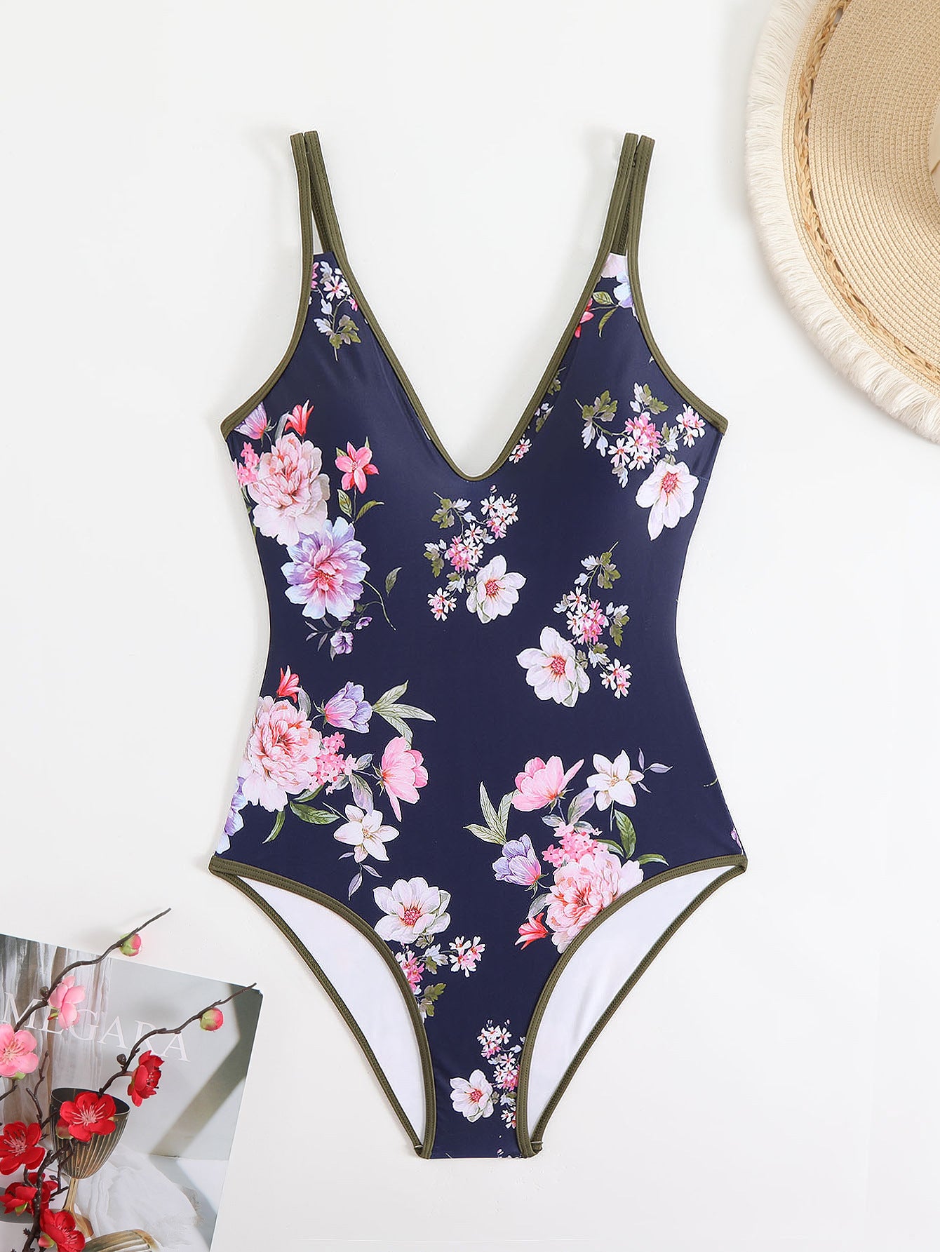 Sexy Floral One-Piece Swimsuit - DippedShop Wholesale - #7875