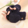 Convertible Fingerless Faux Fur Gloves - DippedShop Wholesale - #9667