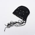 Vintage Pearl Tassel Hollow Out Crochet Beanie Hat MK2CK6W6HAT57