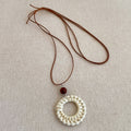 Vintage Straw Pendant Necklace - DippedShop Wholesale - #9235