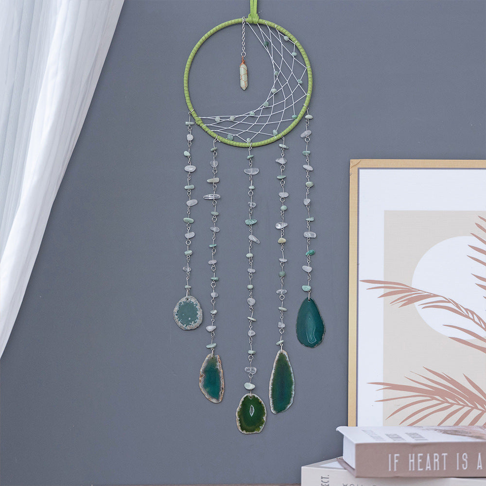Stylish Moon Spiral Crystal Tassel Suncatchers MK2CZAS6H7HLS51