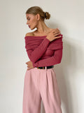 Off Shoulder Knit Top - DippedShop Wholesale - #5203