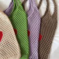 Heart Hollow Knit Tote - DippedShop Wholesale - #5155