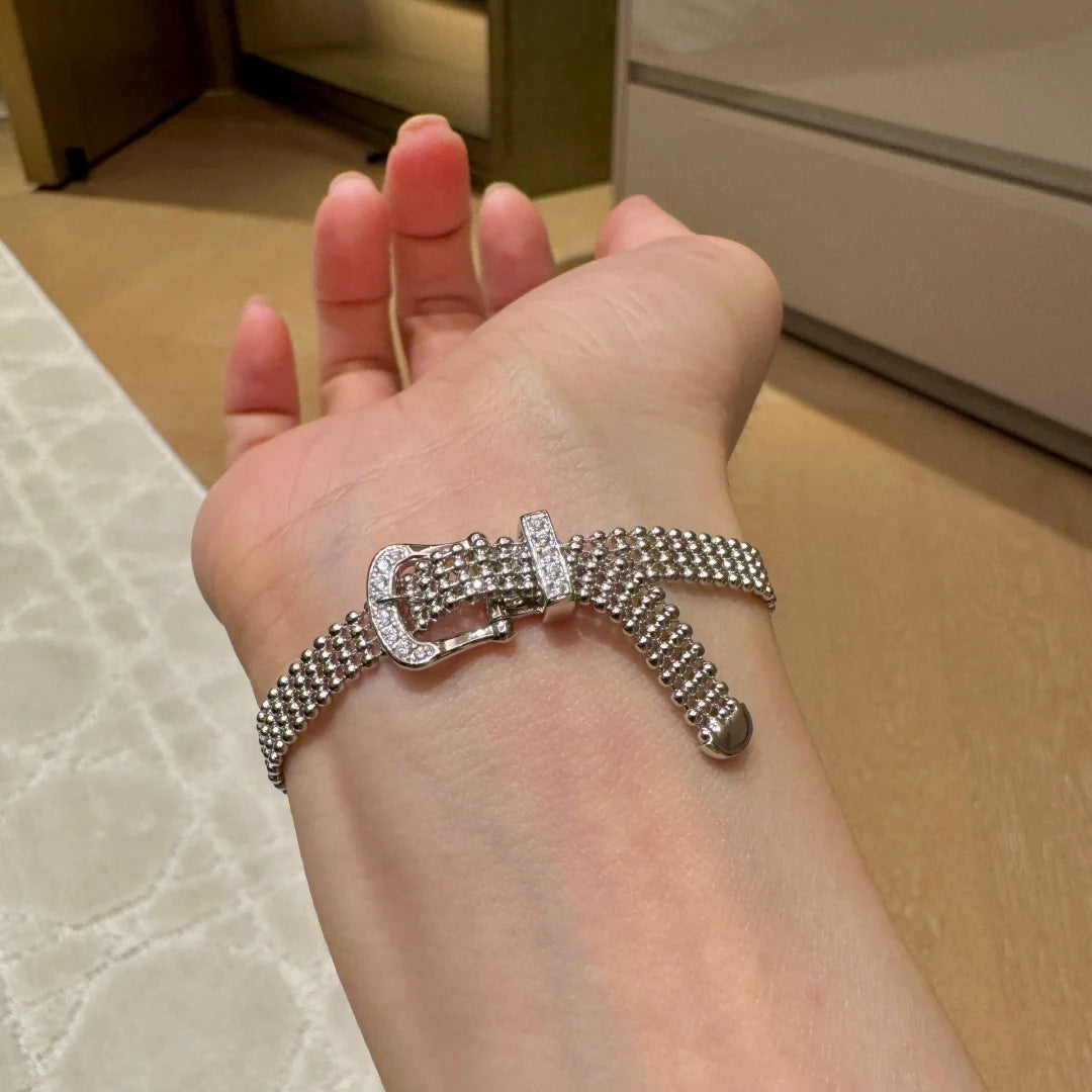 Fashion Gold Plated Watch Band Bangle Bracelet 6W6JBR463