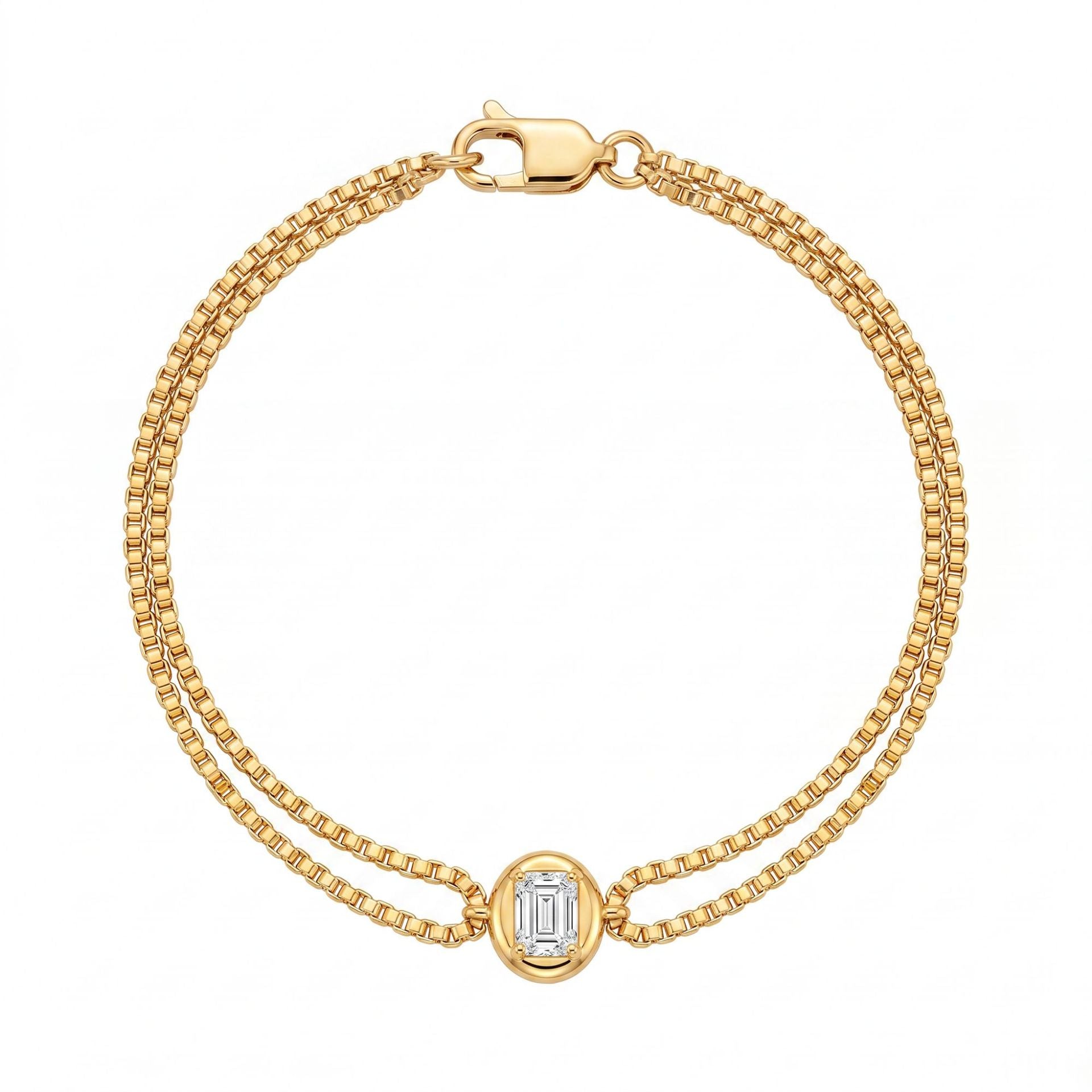 Fashion Double Layer Rhinestone Snake Chain Beacelet 6W6JBR527