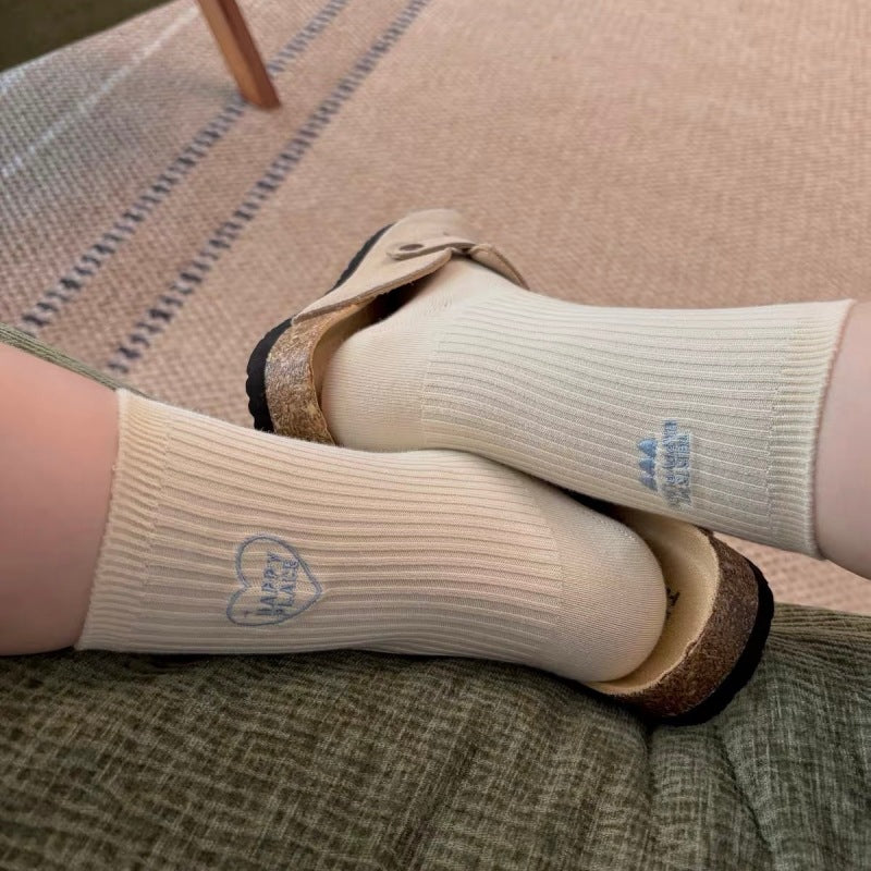 Heart Letter Slouchy Socks - DippedShop Wholesale - #2243