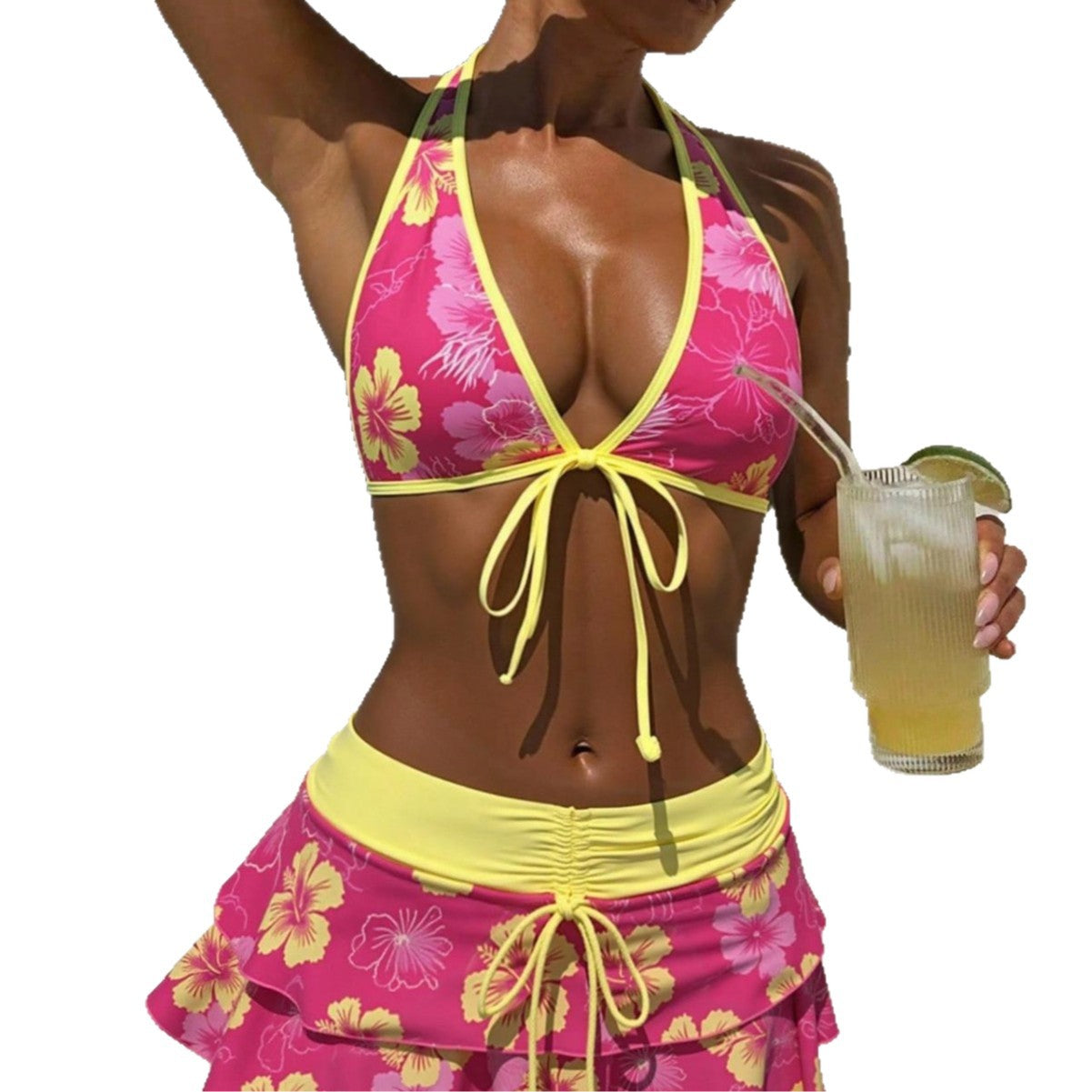 Vintage Flower Bikini Set - DippedShop Wholesale - #2867