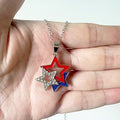 Trendy Irregular Star Pendant Rhinestones Chain Necklace 8ZA6JNC288L