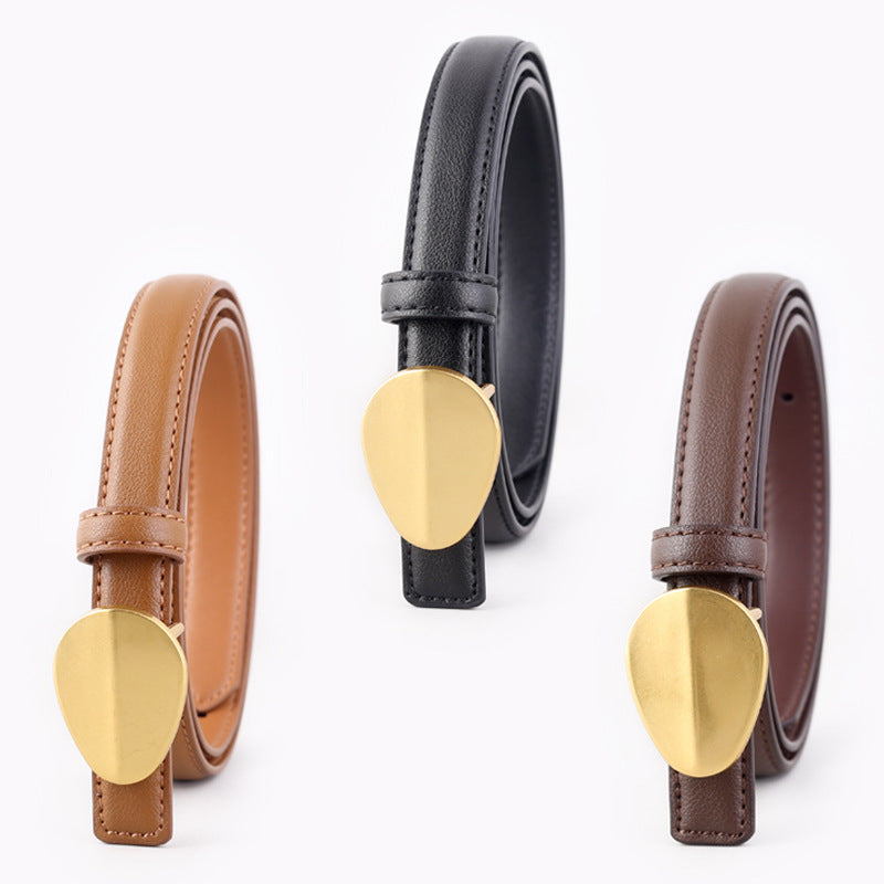 Simple Solid Color Metal Metal Belt 6W6JBT215