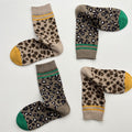 Leopard Print Crew Socks - DippedShop Wholesale - #1507