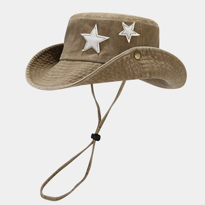 Denim Cowboy Star Foldable Safari Boonie Hat 8BK6HAT172T