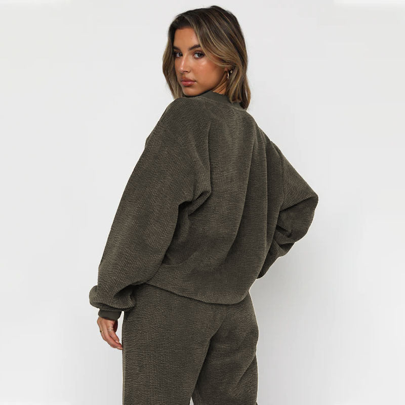 Corduroy Pullover Set - DippedShop Wholesale - #9219