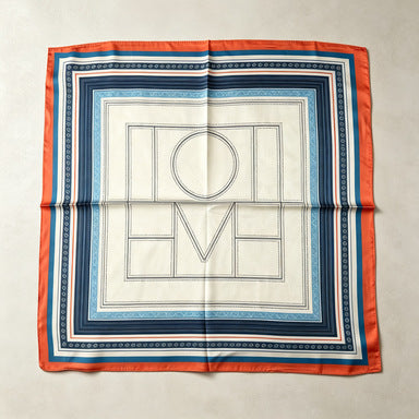 Vintage Checkerboard Grid Floral Silk Scarf 6W6NSI213