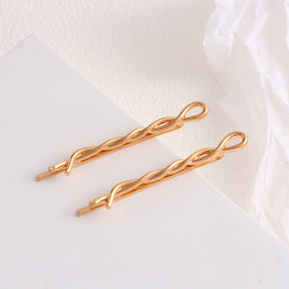 Gold Geometric Hair Clips - DippedShop Wholesale - #1011