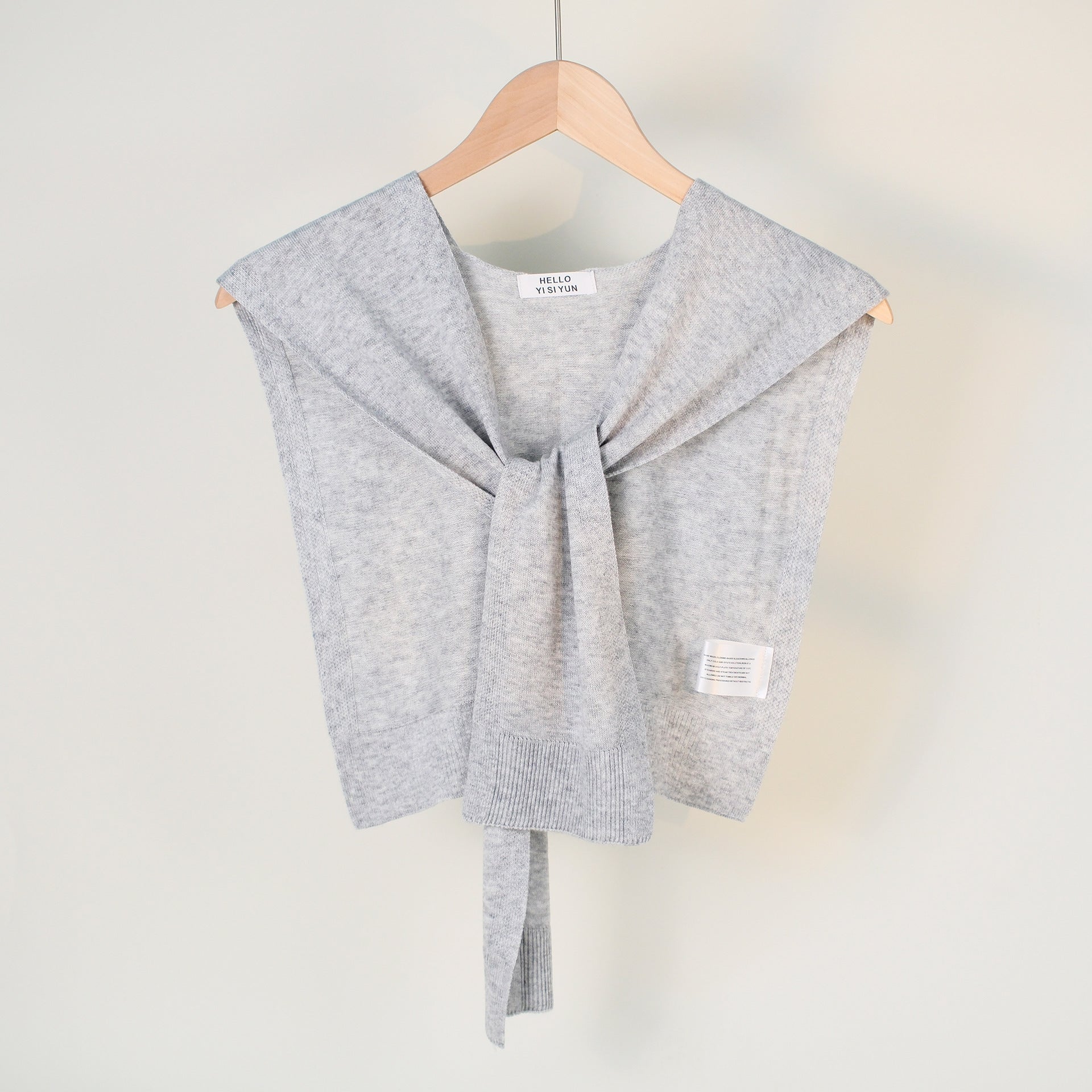 Casual Solid Color Sweater Knit Shawl Wrap 6W6NSC60
