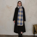 Color Block Plaid Sherpa Fleece Scarf 6W6NSW297