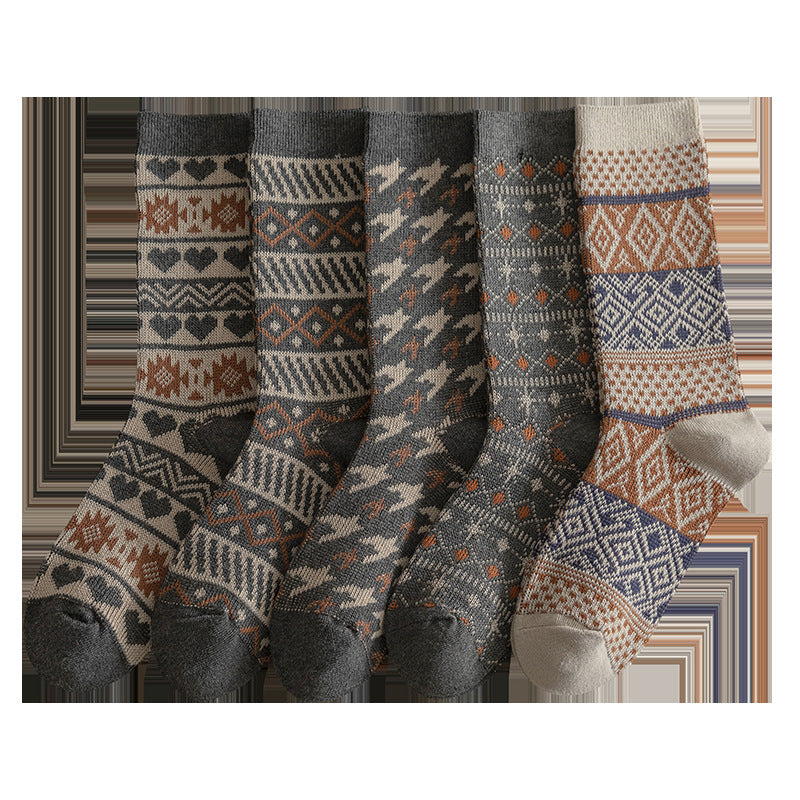 Boho Winter Thick Socks - DippedShop Wholesale - #3475