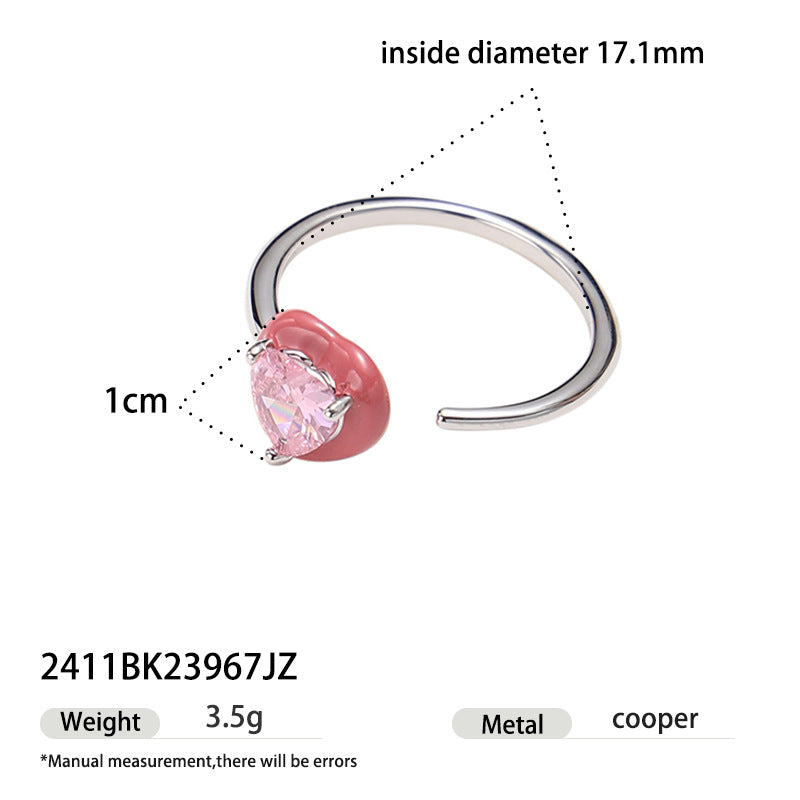 Cubic Zirconia Open Ring - DippedShop Wholesale - #9587