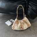 Trendy Soft Plush Deer Print Shoulder Bag 6W10BBG2373