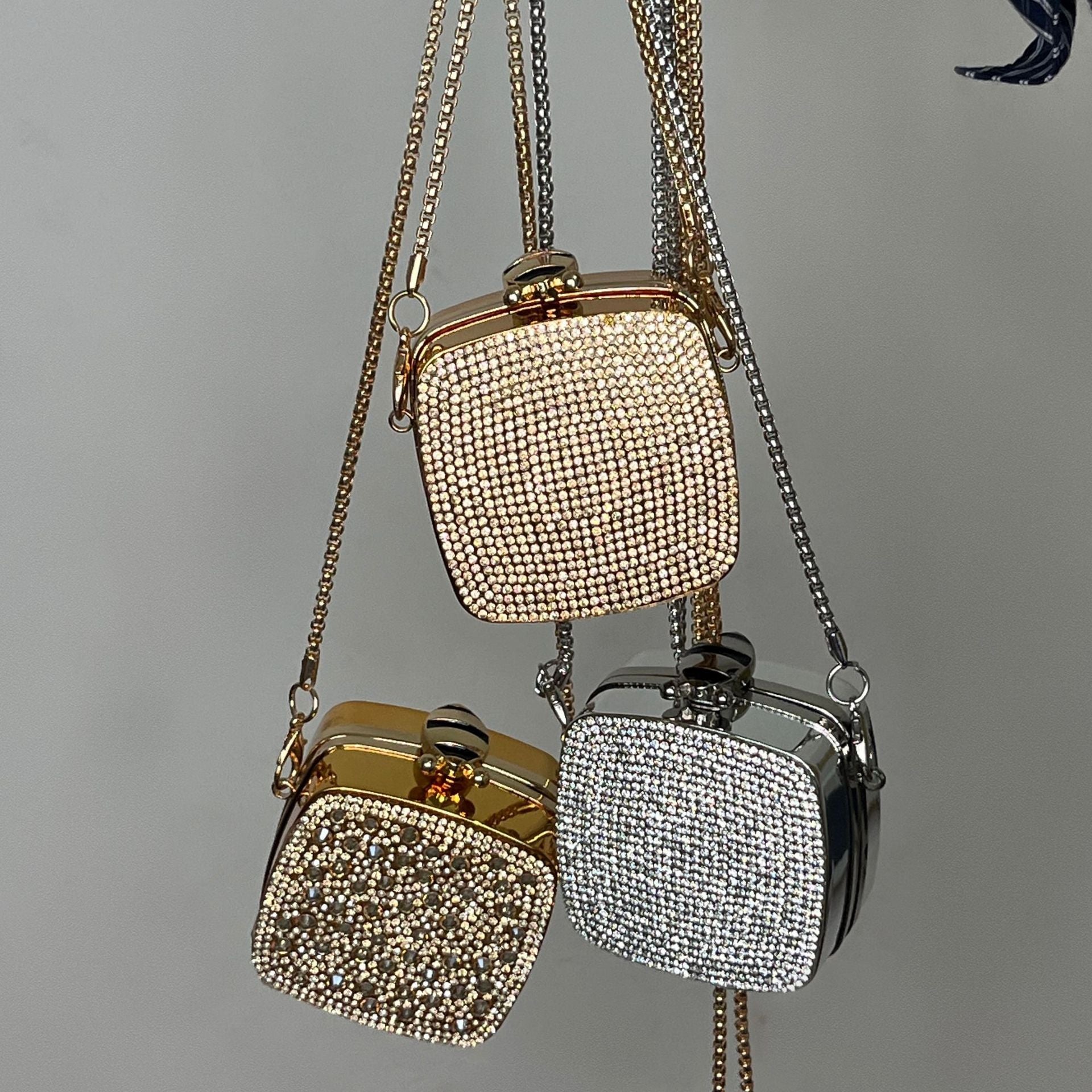 Glitter Rhinestone Acrylic Mini Apple Crossbody Bag 6W10BBG1736