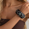 Punk Style Studded Wooden Wide - DippedShop Wholesale - #9043