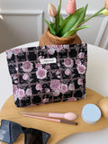 Vintage Floral Embossed Portable Makeup Bag MK2BW6W10BOB409