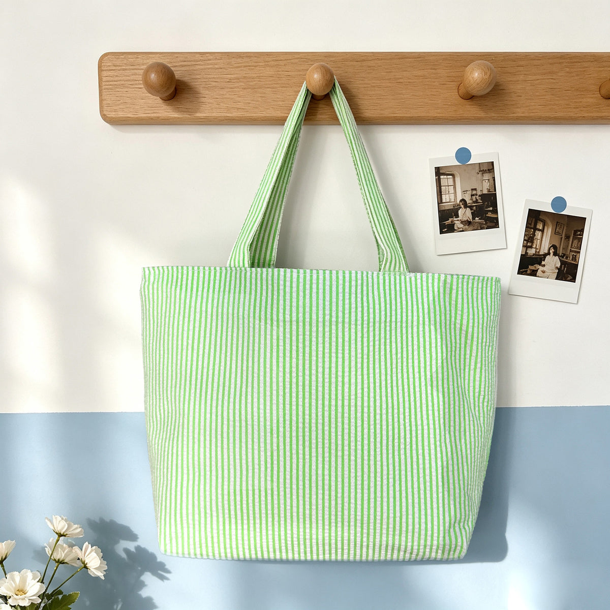 Minimalist Striped Print Large Capacity - DippedShop Wholesale - #5715