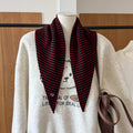Striped Knit Triangle Scarf - DippedShop Wholesale - #1715