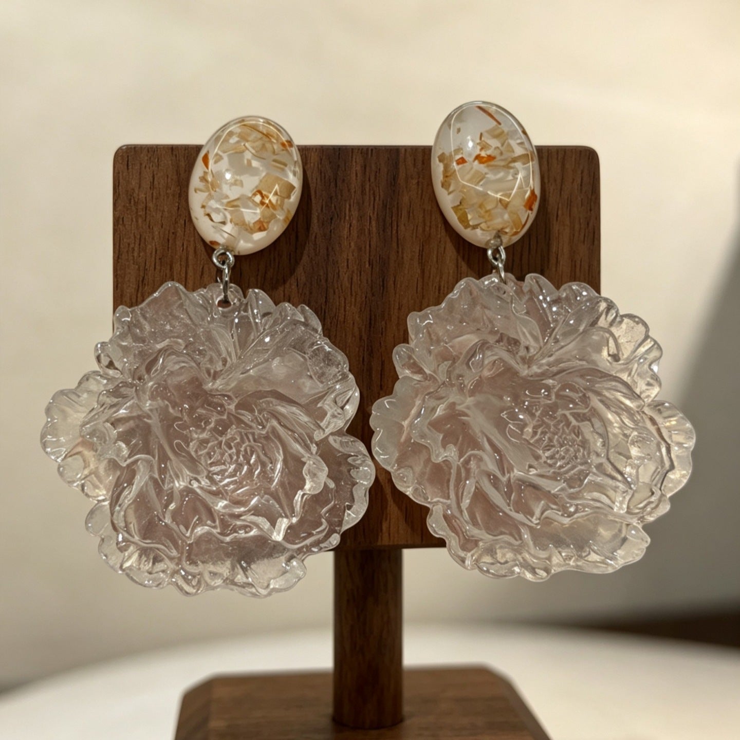 3D Flower Dangle Earrings - DippedShop Wholesale - #4275