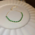 Elegant Rhinestones Floral Chain Bracelet 6W6JBR727