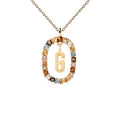 Colorful CZ Letter Pendant - DippedShop Wholesale - #7459