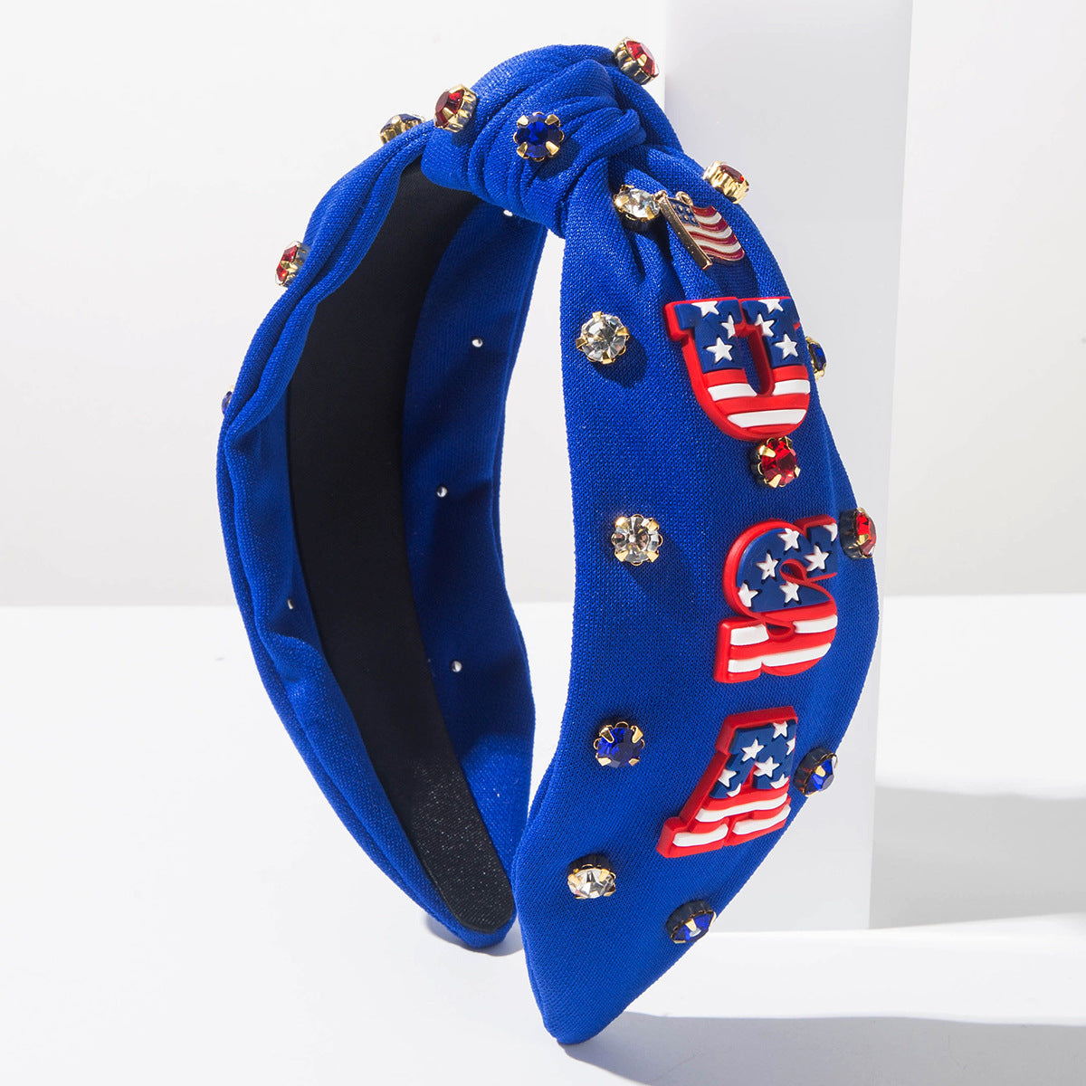 Solid Color USA Flag Patch Hair Band 8AS6HBD58T