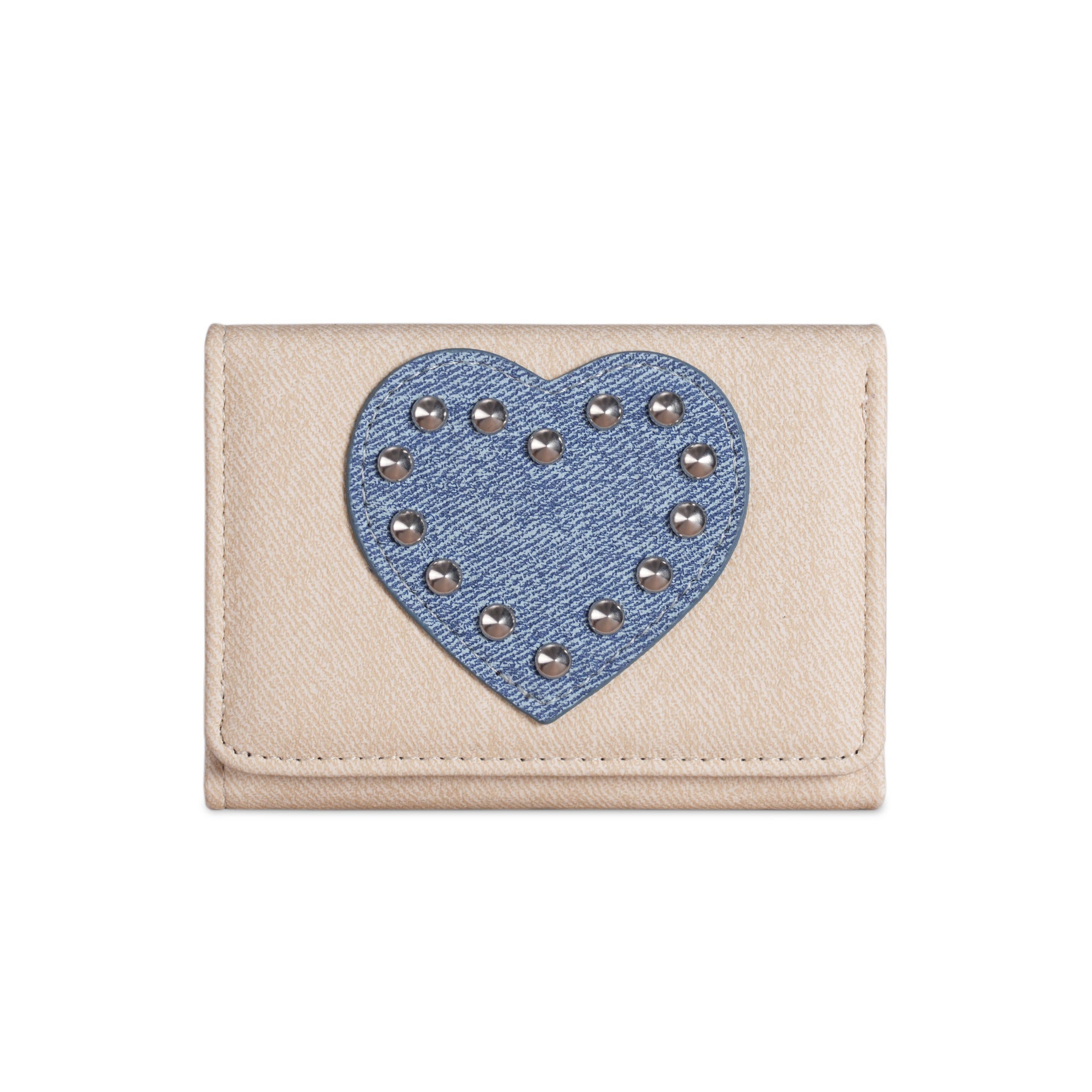 Vintage Heart Shape Metal Stud Wallet 6S10BWB124