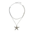 Minimalist Double Layer Starfish Necklace - DippedShop Wholesale - #1699