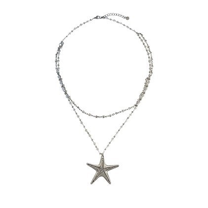 Minimalist Double Layer Starfish Necklace - DippedShop Wholesale - #1699