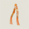 Simple Striped Print Tassel Silk Scarf 6W6NSI247