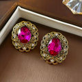 Vintage Sparkly Rhinestone Crystal Stud Earrings 6W6JER720