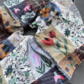 Floral Print Hair Scrunchie - DippedShop Wholesale - #6083