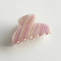 Fashion Striped Non-Slip Medium Hair Claw 6W6HCP1283