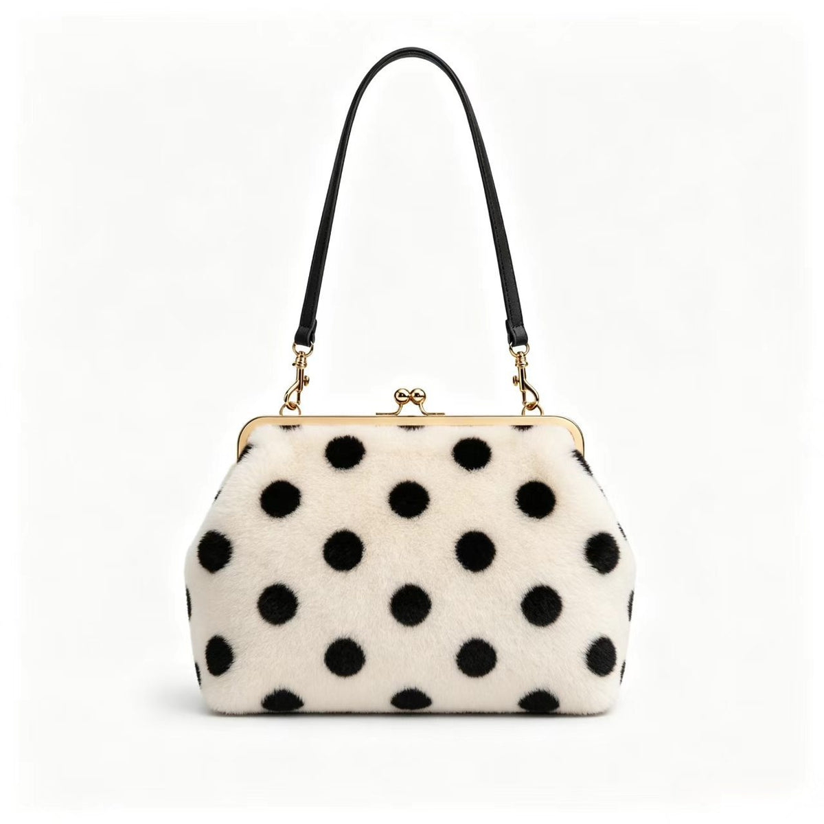 Trendy Polka Dot Soft Plush Tote Bag 6W10BBG2365