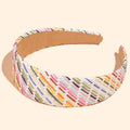 Stylish Color Block Woven Wide Headband MK2SPM6W6HBD04