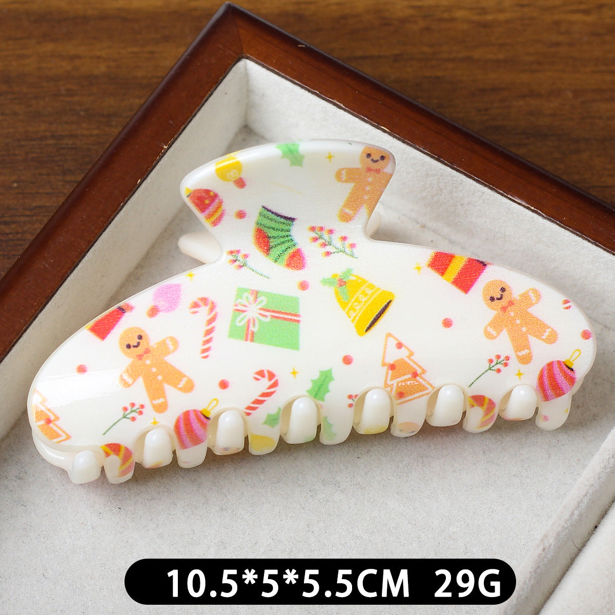 Sweet Santa Claus Print Hair Claws 6W6HCP1697