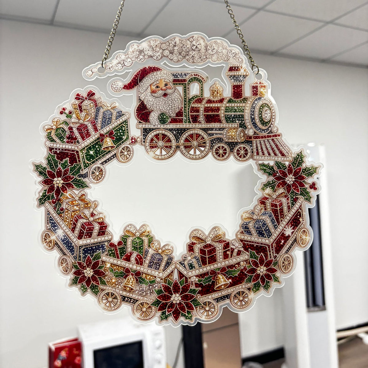 Sparkly Christmas Tree Diamond Painting Suncatcher 6H7HLS144