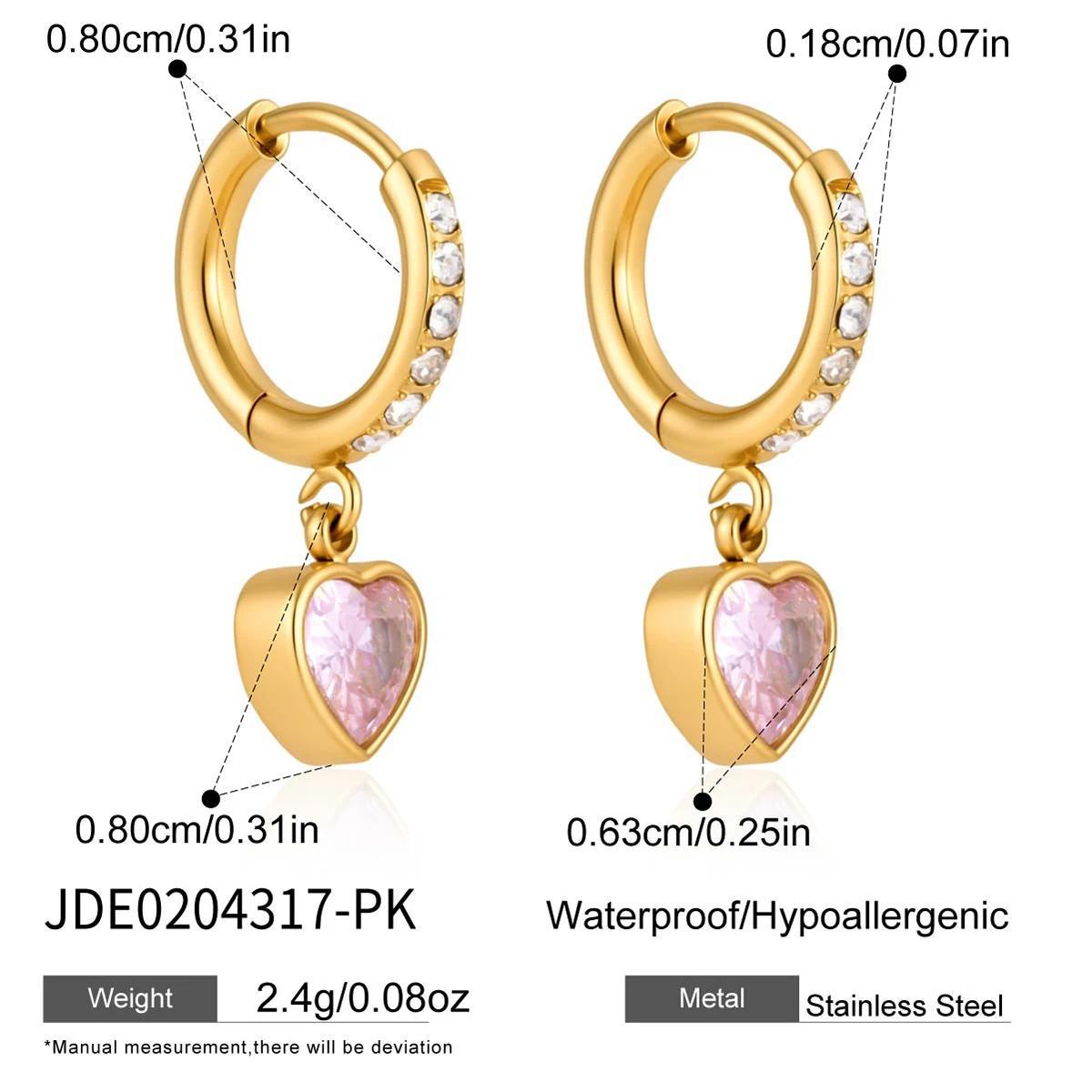 Trendy Cubic Zirconia Teardrop Dangle Hoop Earrings 6W6JER599
