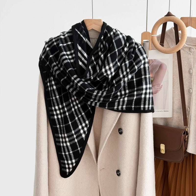 Plaid Triangle Scarf Wrap - DippedShop Wholesale - #5635