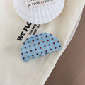 Vinyl Blue Polka Dot Hair Claw - DippedShop Wholesale - #2131