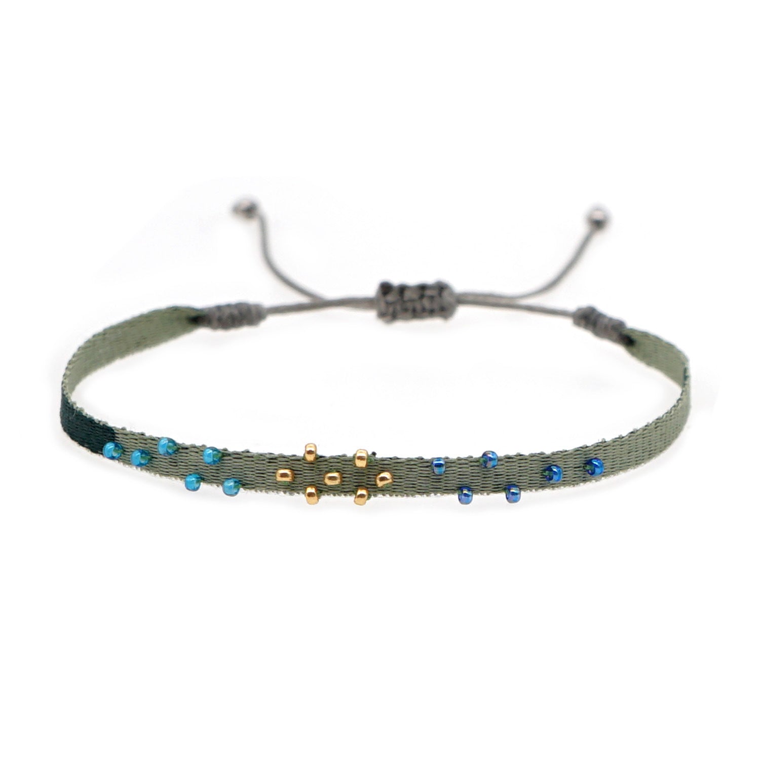 Handmade Seed Bead Braided Adjustable Bracelet 6W6JBR475