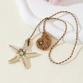 Stylish Rhinestones Beads Starfish Pendant Keychain 6W10BBC781