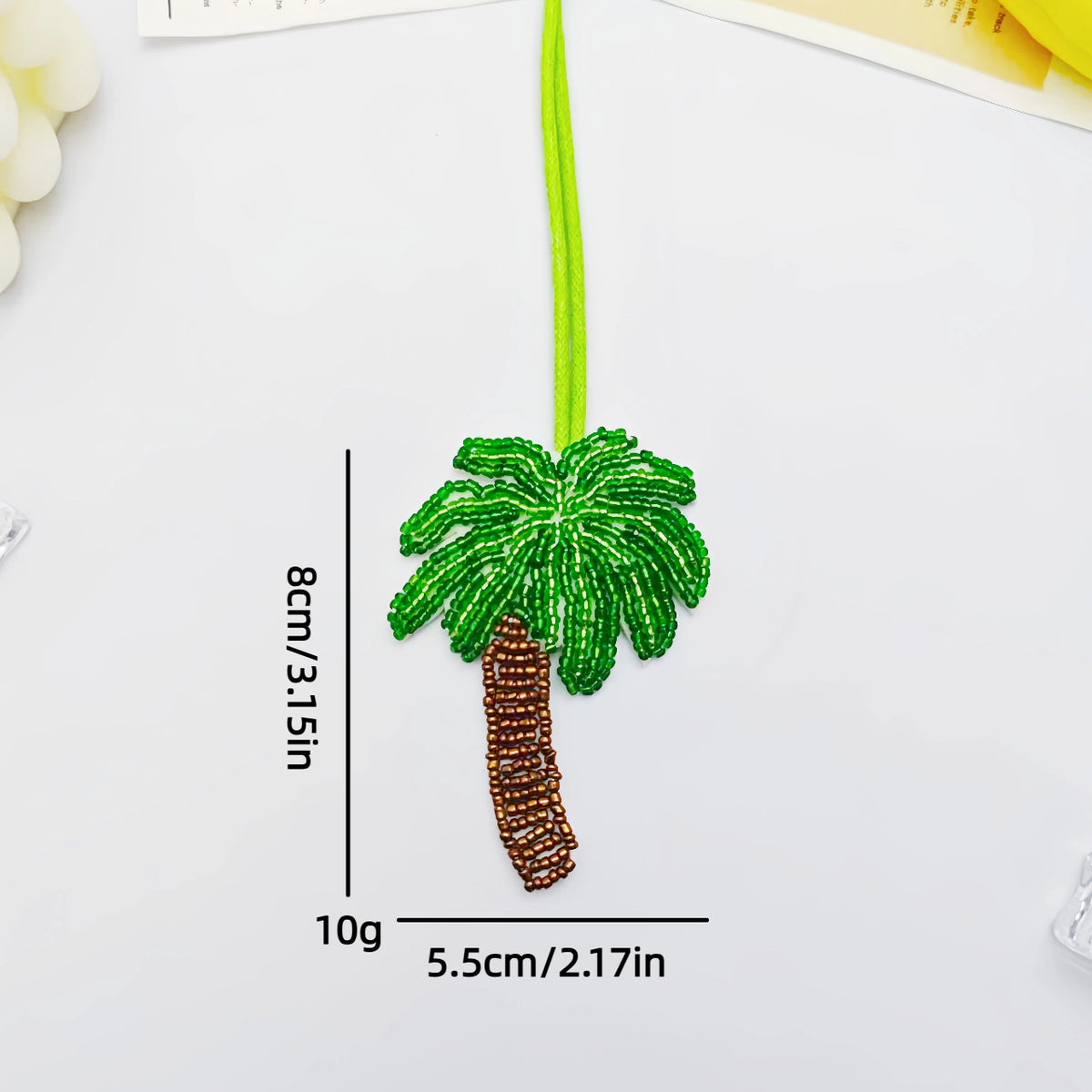 Creative Handmade Beads Coconut Tree Pendant Keychain 6W10BBC804